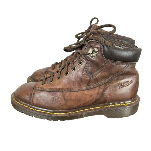 Dr Martens Vintage Y2K Ankle Boots Lace Up Made in England Brown Sz 6 8081 - Picture 7 of 11
